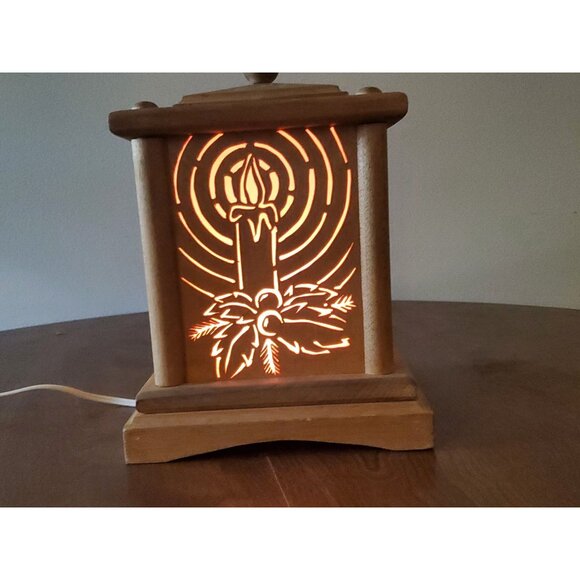 Light-up Wooden Christmas‎ Ornament Handmade Candle - Picture 5 of 7